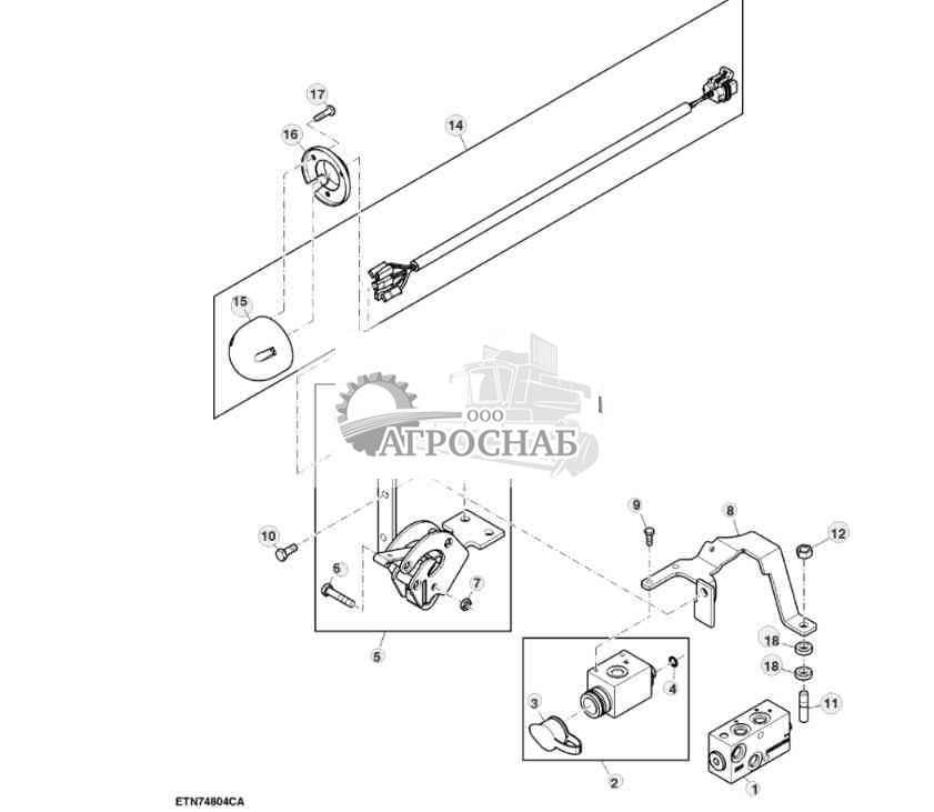 Клапан гидравлического тормоза прицепа, соотношение 9,2 